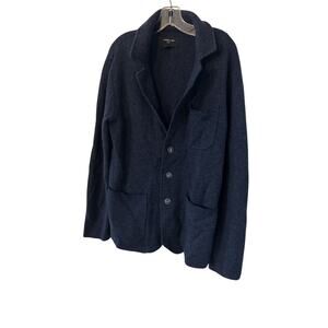 Men's Navy Cardigan Sweater